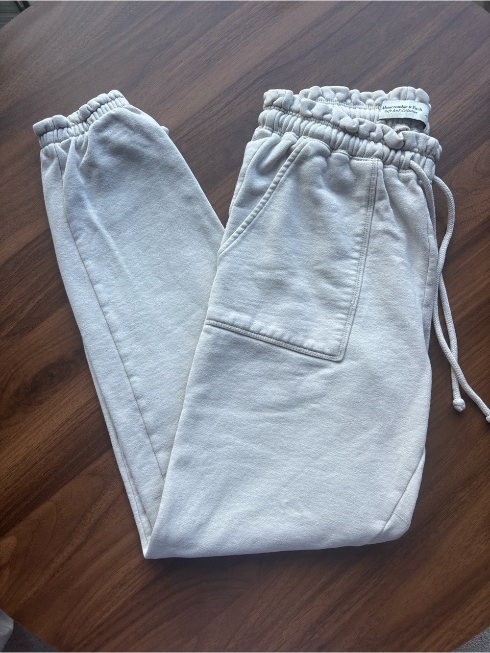 Abercrombie & Fitch Light Beige/Cream Jogger Track Pants